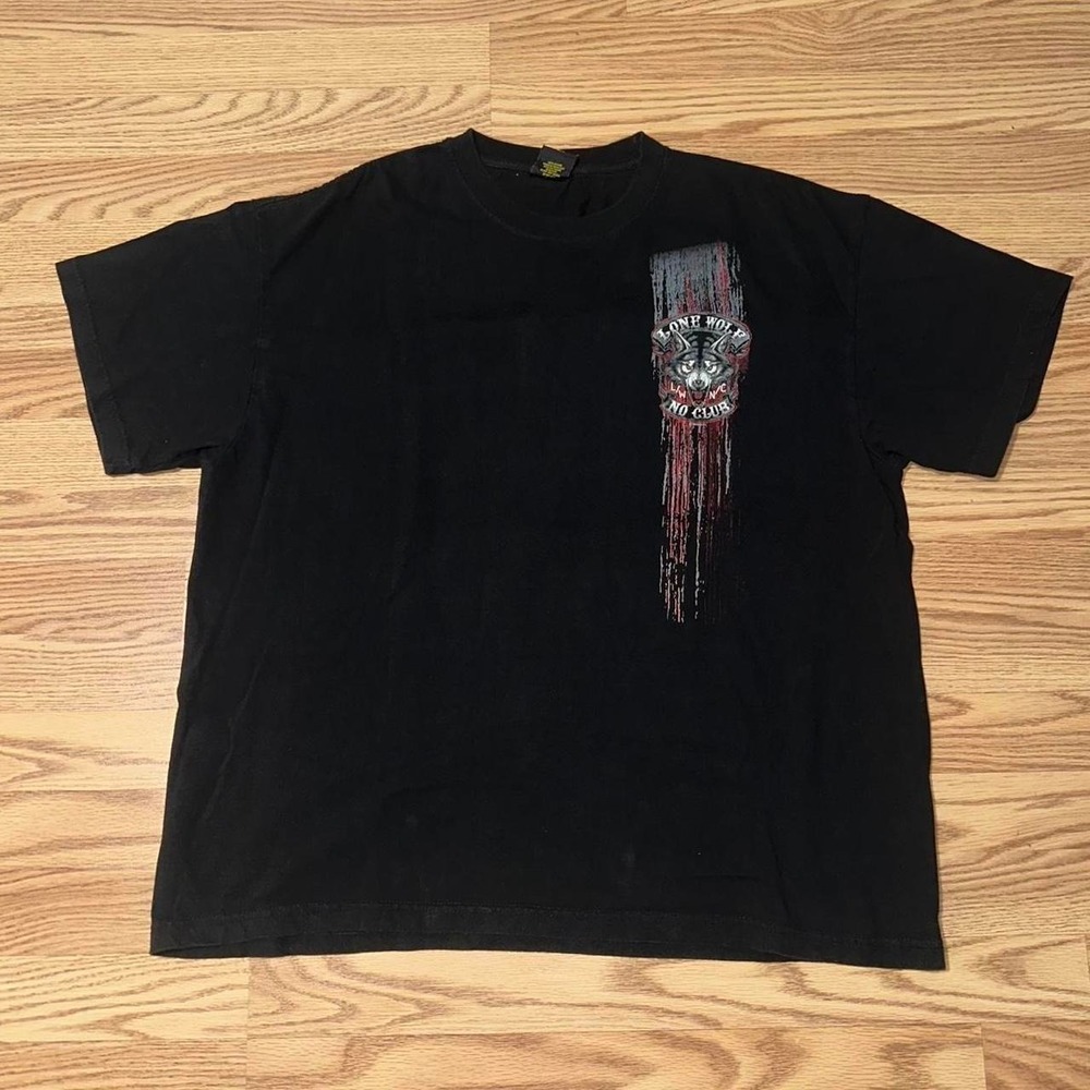 Vintage Hot Leathers Wolf T Shirt Mens size 2XL - Picture 2 of 3